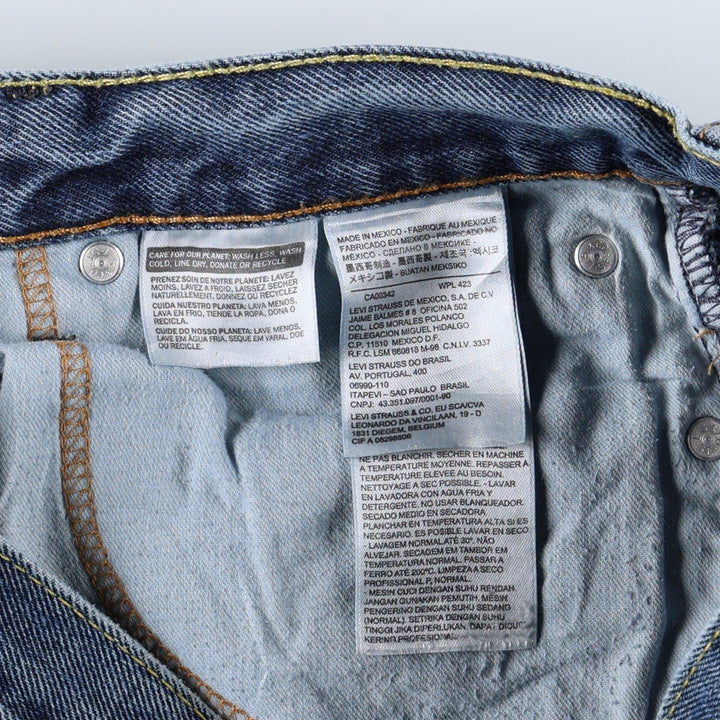 Levi's tapered denim pants for men, size w34 cotton blue type Vintage Second Hand