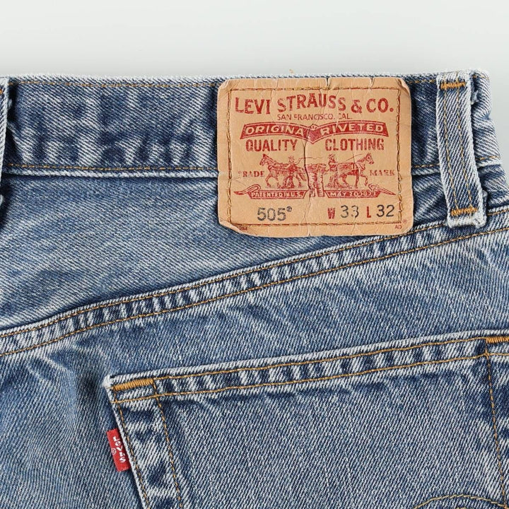 Levi's 505 REGULAR FIT tapered denim pants for men, size w32 cotton blue type Vintage Second Hand