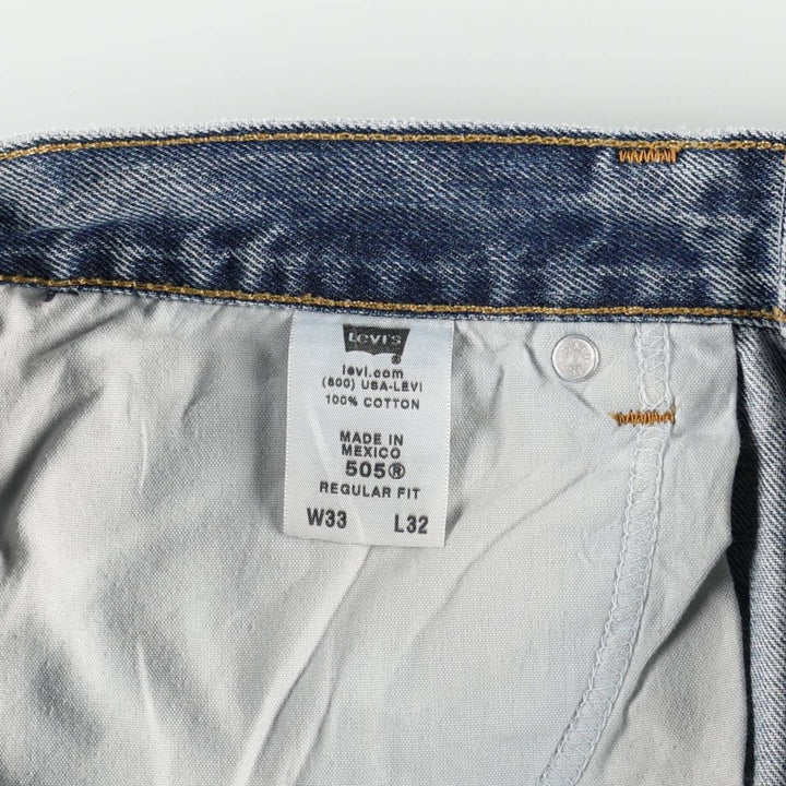 Levi's 505 REGULAR FIT tapered denim pants for men, size w32 cotton blue type Vintage Second Hand