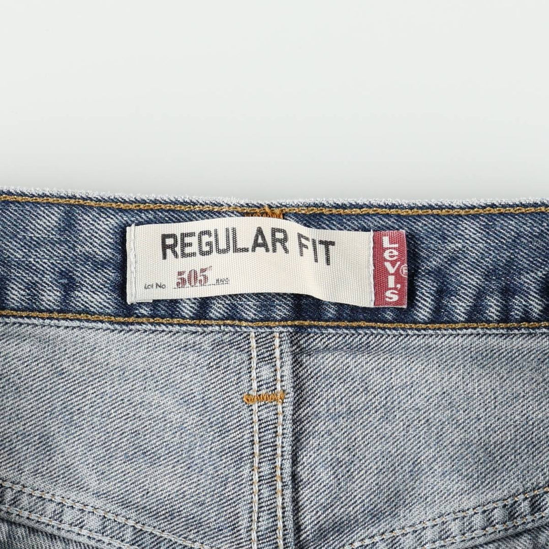 Levi's 505 REGULAR FIT tapered denim pants for men, size w32 cotton blue type Vintage Second Hand