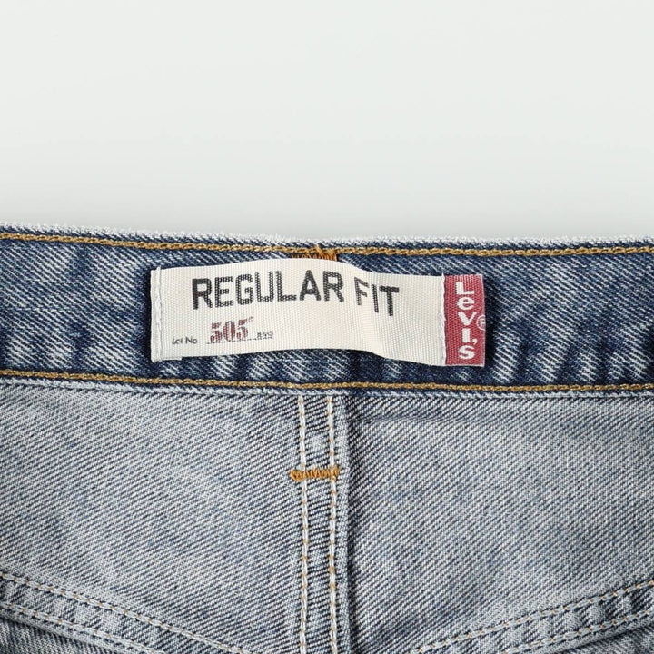 Levi's 505 REGULAR FIT tapered denim pants for men, size w32 cotton blue type Vintage Second Hand