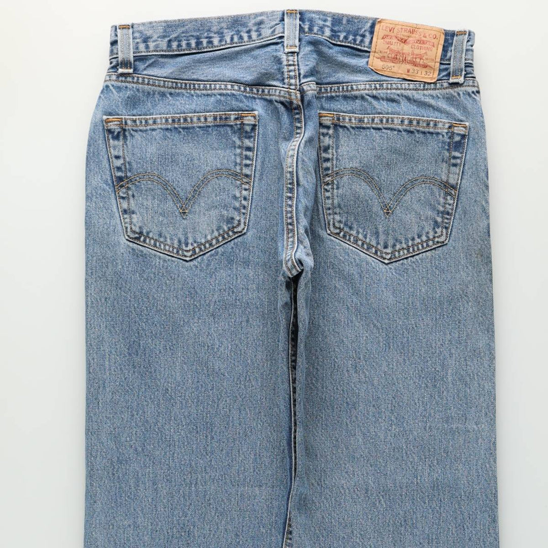 Levi's 505 REGULAR FIT tapered denim pants for men, size w32 cotton blue type Vintage Second Hand