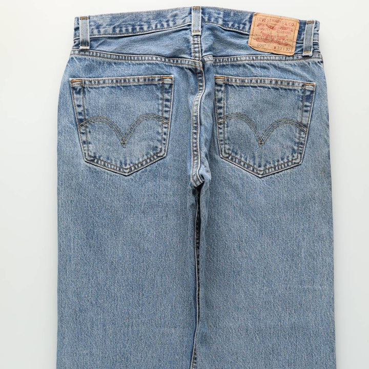 Levi's 505 REGULAR FIT tapered denim pants for men, size w32 cotton blue type Vintage Second Hand