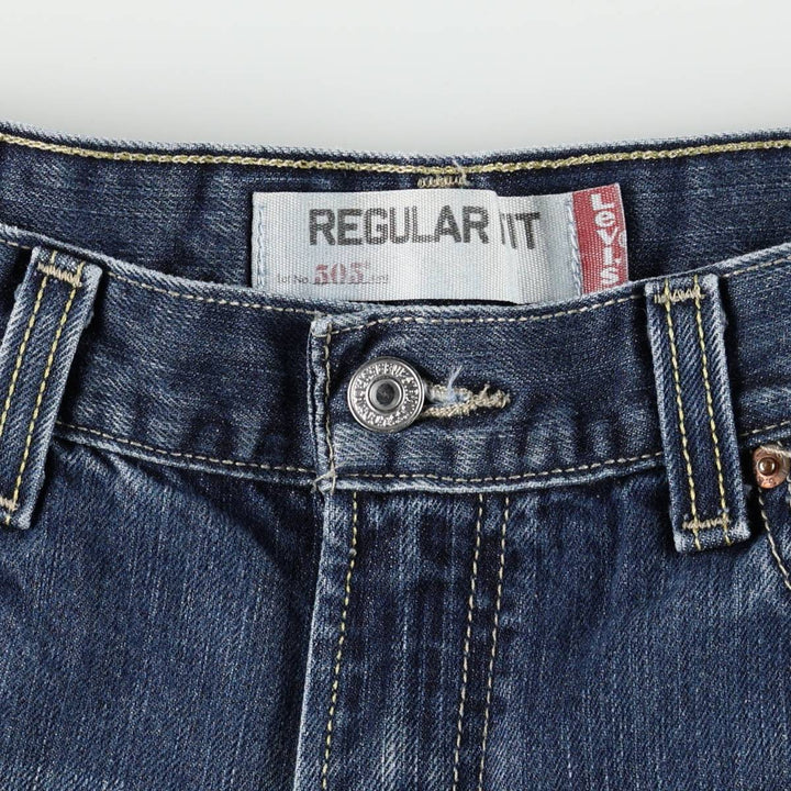 Levi's 505 REGULAR FIT tapered denim pants for men, size w34 cotton blue type Vintage Second Hand