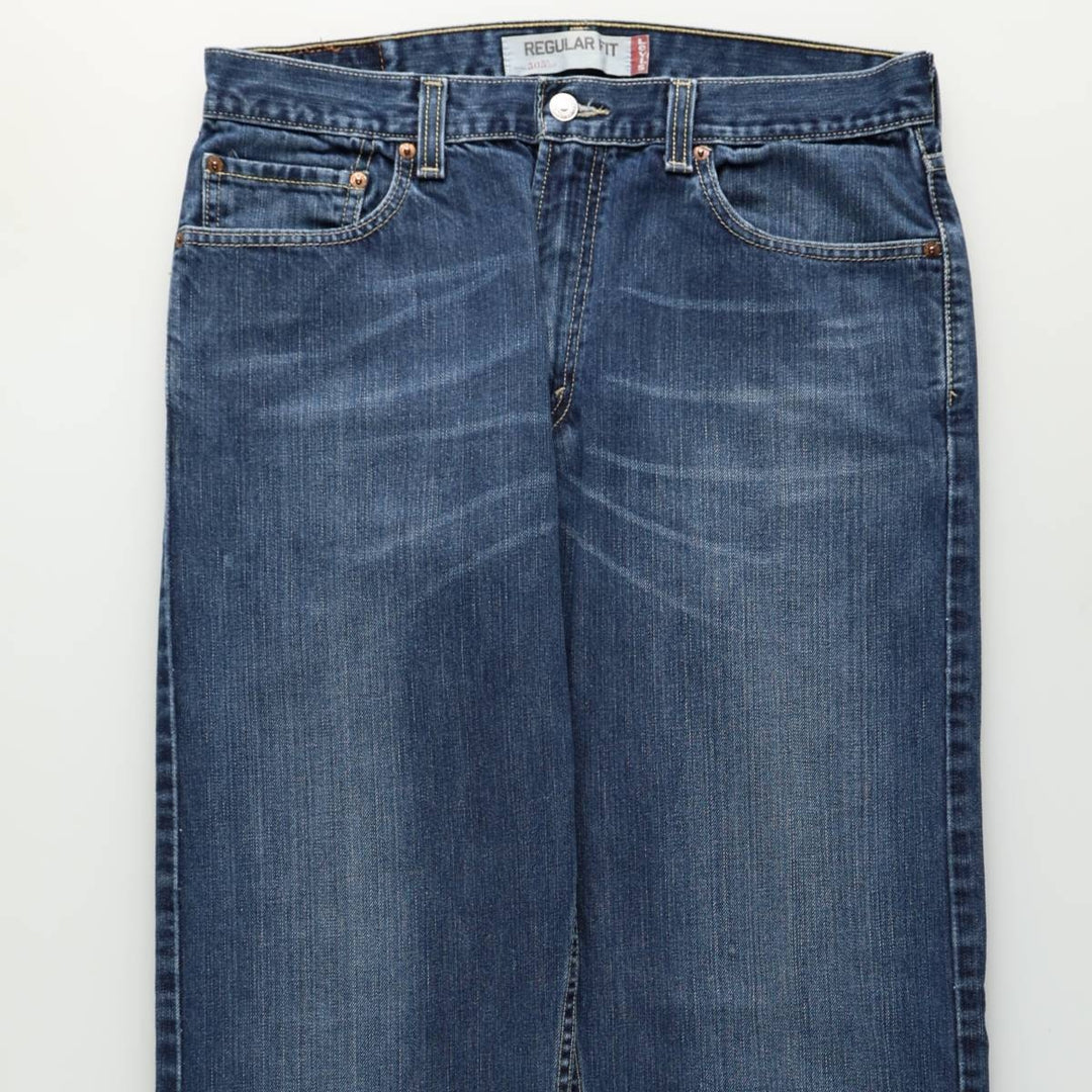 Levi's 505 REGULAR FIT tapered denim pants for men, size w34 cotton blue type Vintage Second Hand
