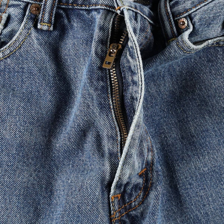 Levi's 505 tapered denim pants for men, size W34 cotton blue type Vintage Second Hand