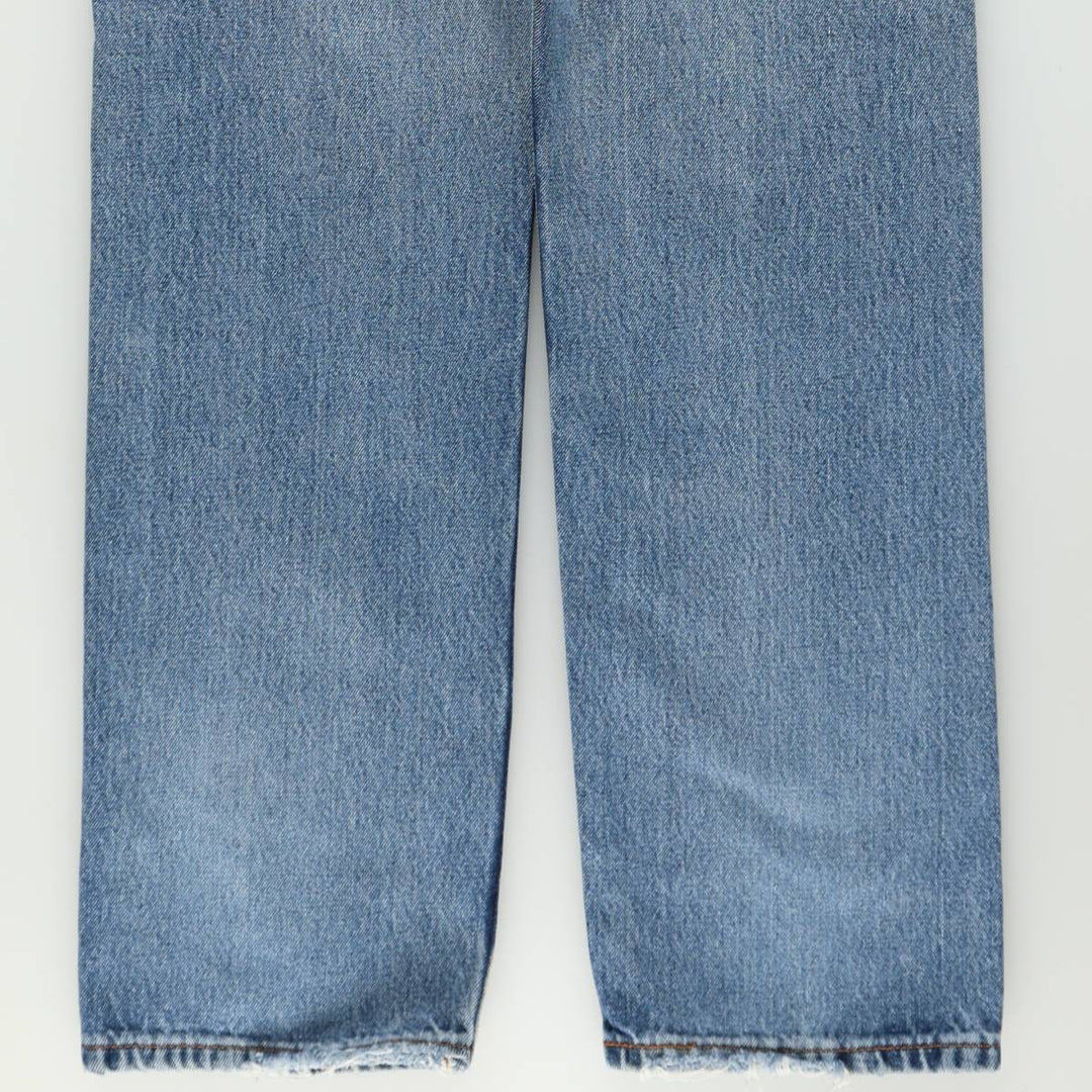 Levi's 505 tapered denim pants for men, size W34 cotton blue type Vintage Second Hand