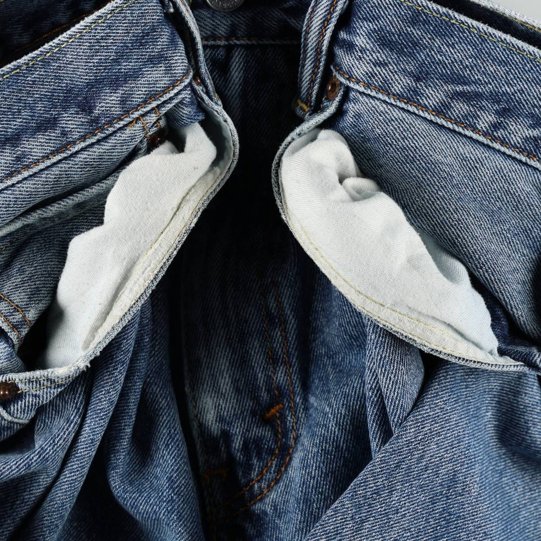 Levi's 505 tapered denim pants for men, size W34 cotton blue type Vintage Second Hand