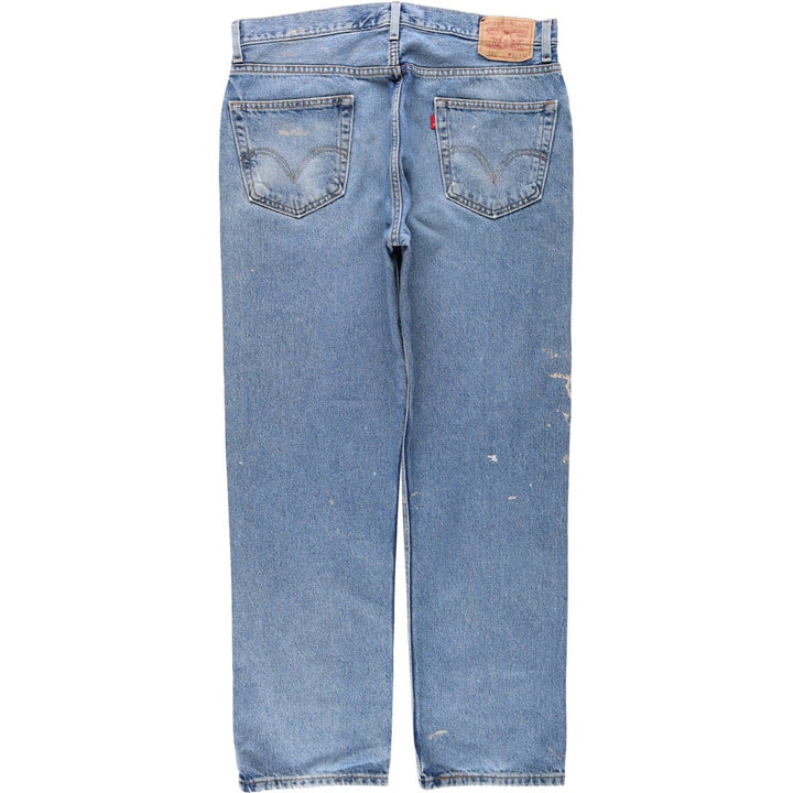 Levi's 505 REGULAR FIT tapered denim pants for men, size w36 cotton blue type Vintage Second Hand