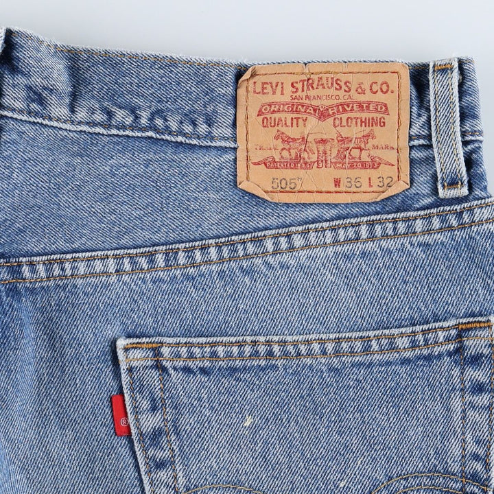 Levi's 505 REGULAR FIT tapered denim pants for men, size w36 cotton blue type Vintage Second Hand
