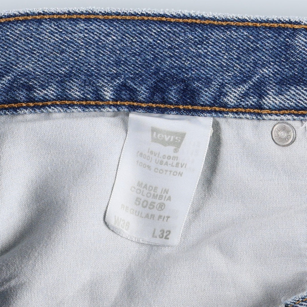 Levi's 505 REGULAR FIT tapered denim pants for men, size w36 cotton blue type Vintage Second Hand