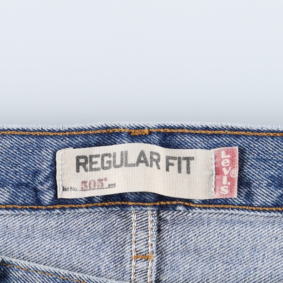 Levi's 505 REGULAR FIT tapered denim pants for men, size w36 cotton blue type Vintage Second Hand