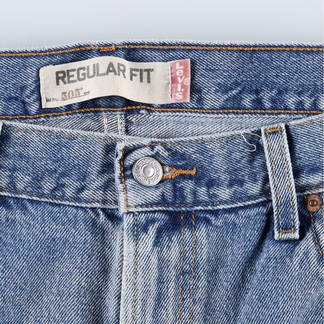 Levi's 505 REGULAR FIT tapered denim pants for men, size w36 cotton blue type Vintage Second Hand