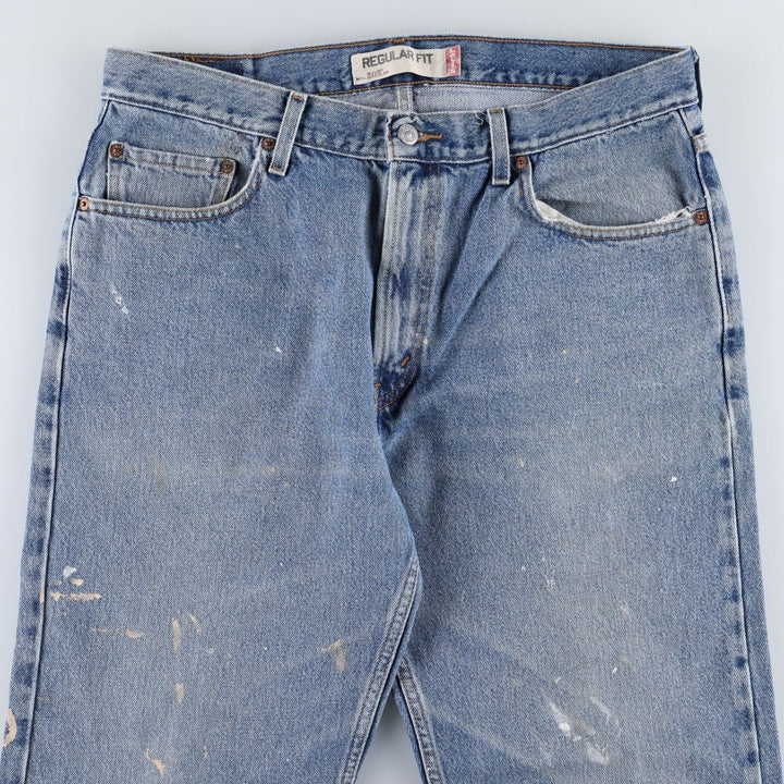 Levi's 505 REGULAR FIT tapered denim pants for men, size w36 cotton blue type Vintage Second Hand