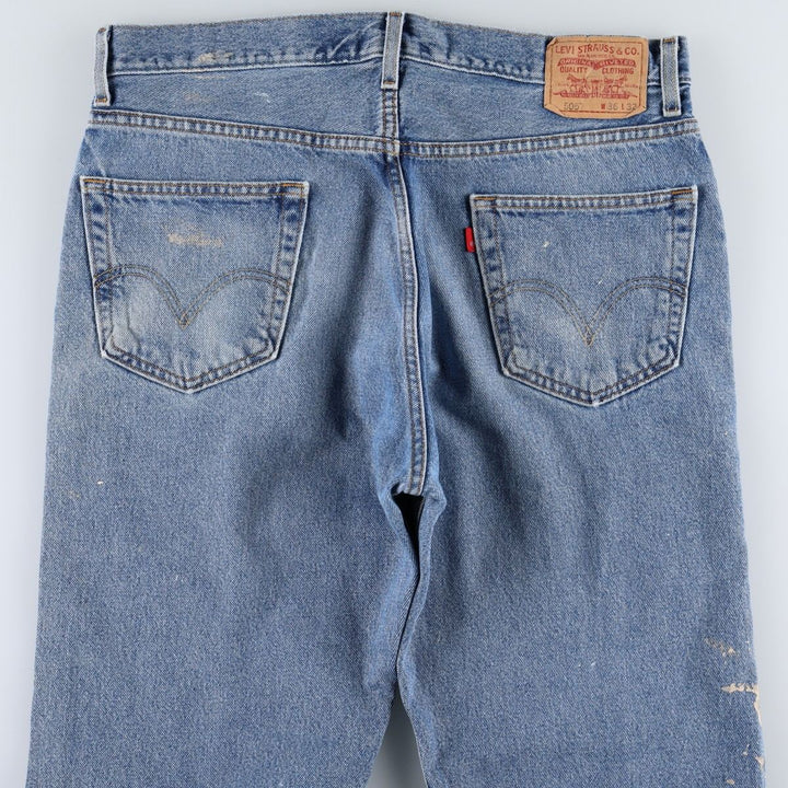 Levi's 505 REGULAR FIT tapered denim pants for men, size w36 cotton blue type Vintage Second Hand