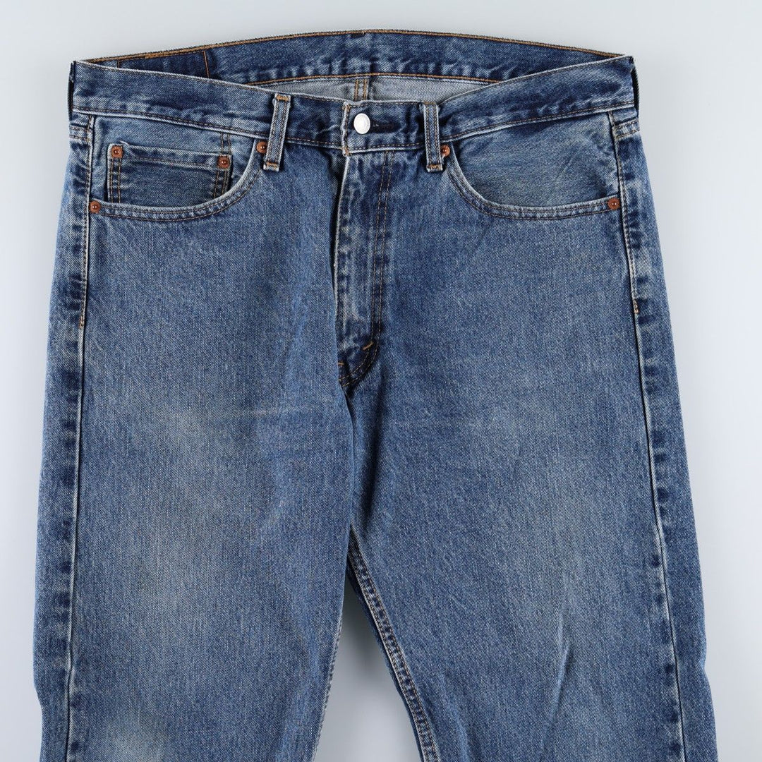 Levi's 505 tapered denim pants for men, size w37 cotton blue type Vintage Second Hand