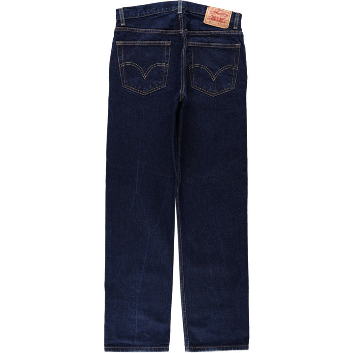 Dark navy Levi's 505 Regular Fit Tapered Denim Pants, Men's W33 equivalent. cotton Navy blue Vintage Second Hand