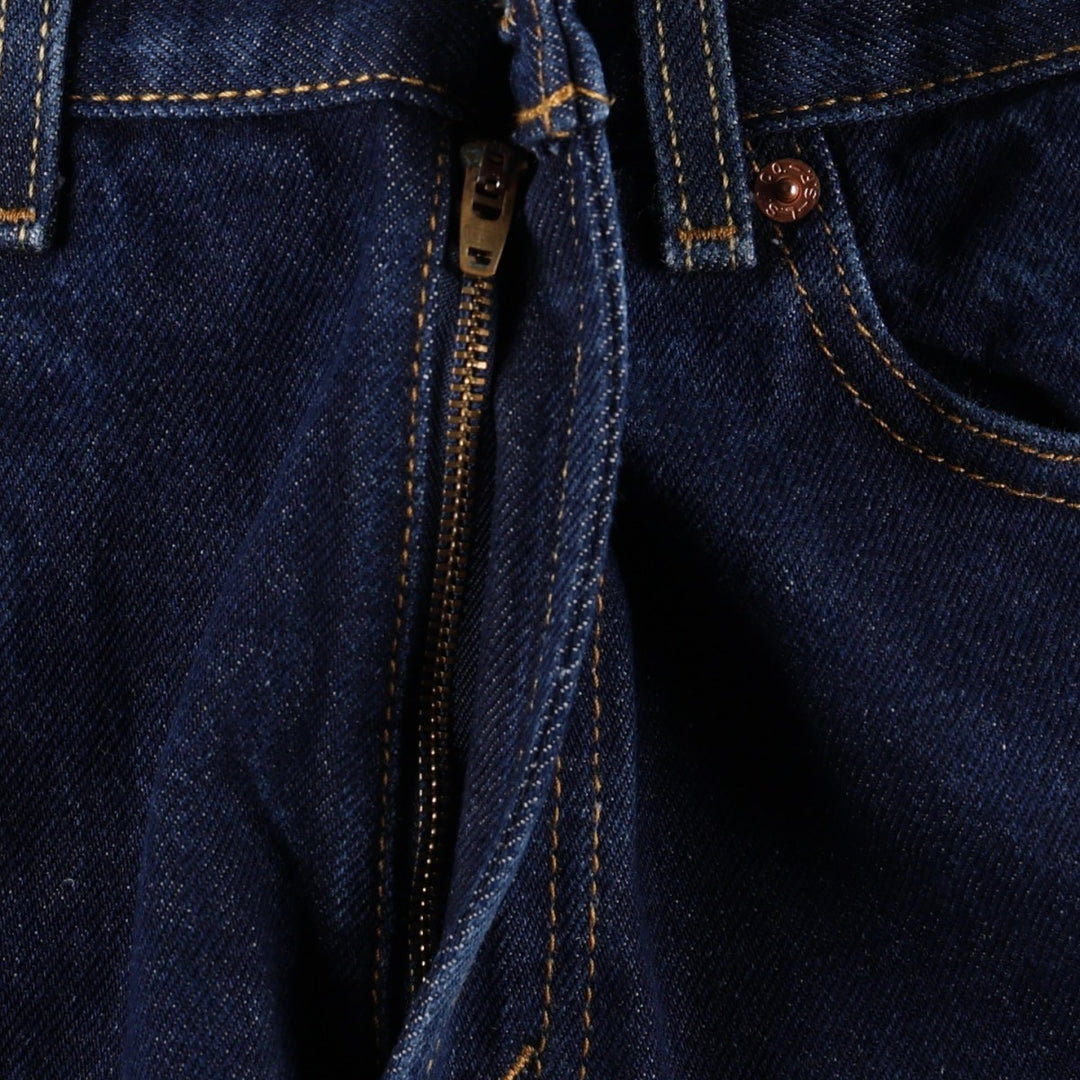 Dark navy Levi's 505 Regular Fit Tapered Denim Pants, Men's W33 equivalent. cotton Navy blue Vintage Second Hand