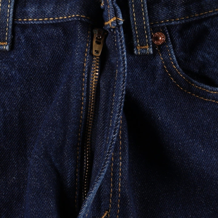 Dark navy Levi's 505 Regular Fit Tapered Denim Pants, Men's W33 equivalent. cotton Navy blue Vintage Second Hand