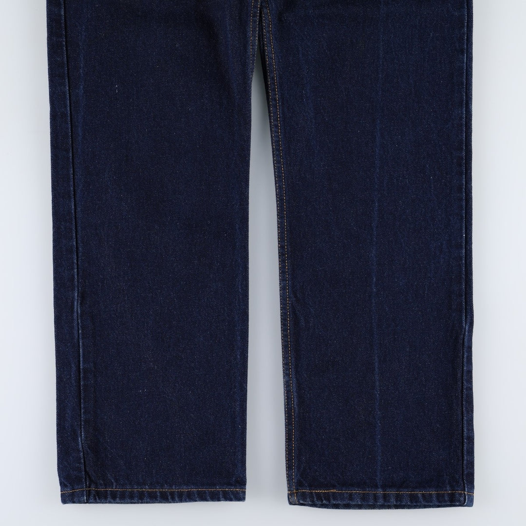 Dark navy Levi's 505 Regular Fit Tapered Denim Pants, Men's W33 equivalent. cotton Navy blue Vintage Second Hand