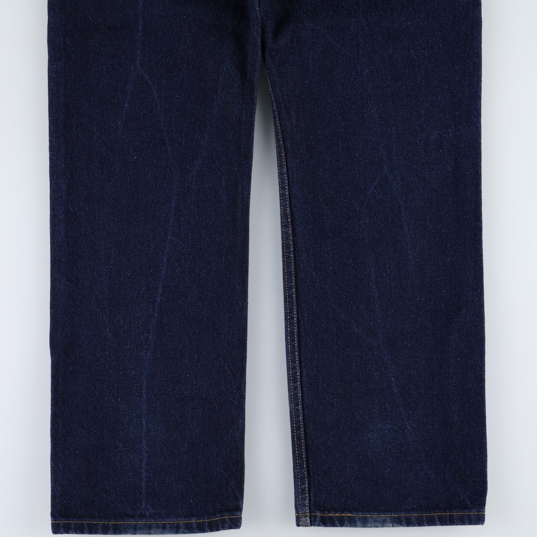 Dark navy Levi's 505 Regular Fit Tapered Denim Pants, Men's W33 equivalent. cotton Navy blue Vintage Second Hand