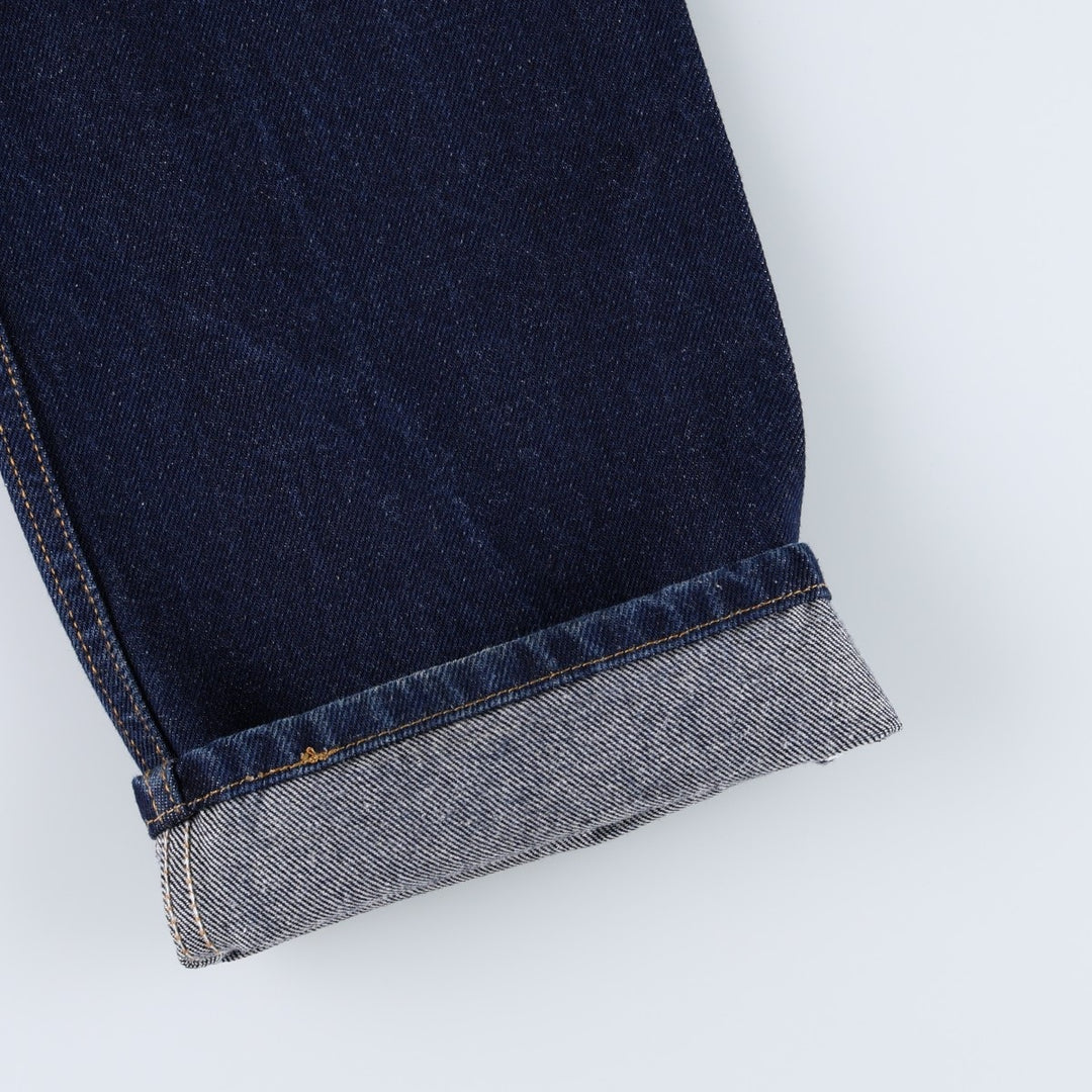 Dark navy Levi's 505 Regular Fit Tapered Denim Pants, Men's W33 equivalent. cotton Navy blue Vintage Second Hand