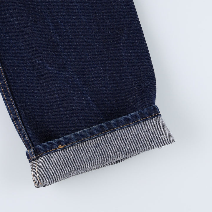 Dark navy Levi's 505 Regular Fit Tapered Denim Pants, Men's W33 equivalent. cotton Navy blue Vintage Second Hand