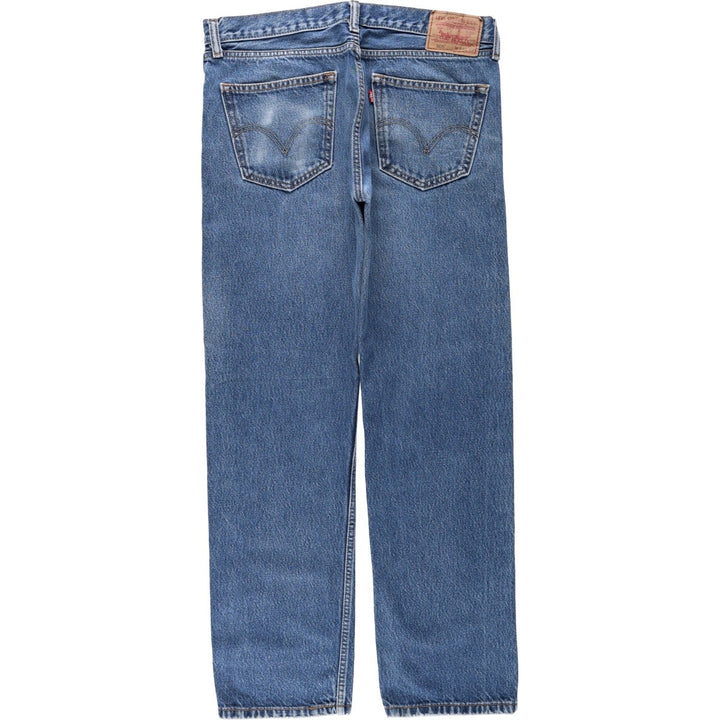 Levi's 505 STRAIGHT FIT tapered denim pants for men, size w36 cotton blue type Vintage Second Hand