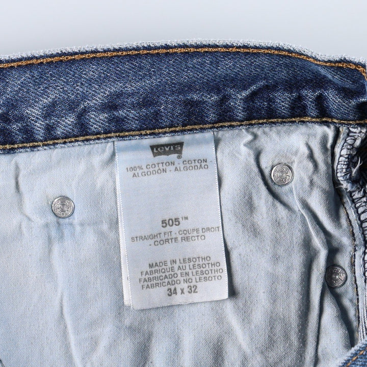 Levi's 505 STRAIGHT FIT tapered denim pants for men, size w36 cotton blue type Vintage Second Hand