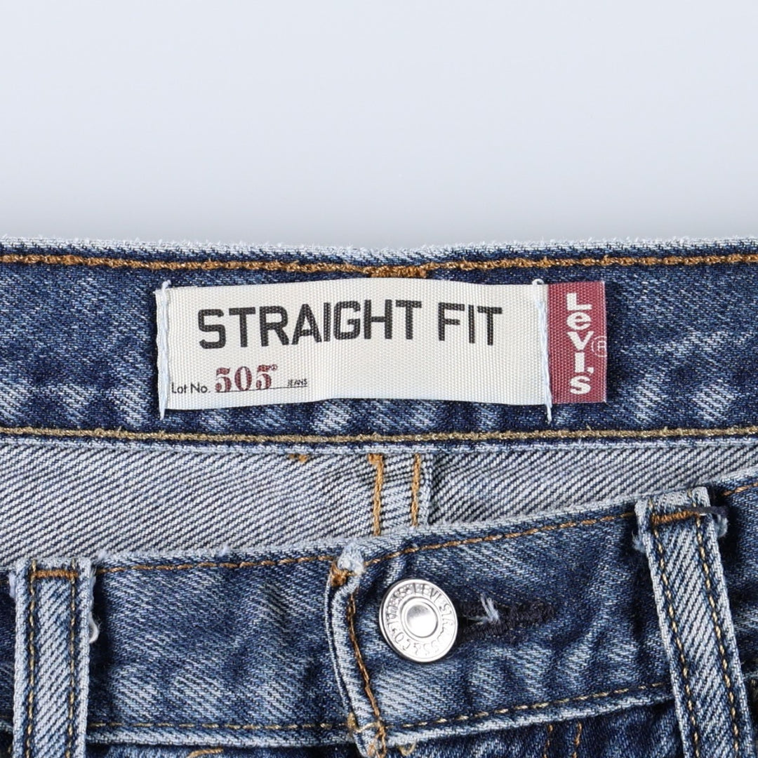 Levi's 505 STRAIGHT FIT tapered denim pants for men, size w36 cotton blue type Vintage Second Hand