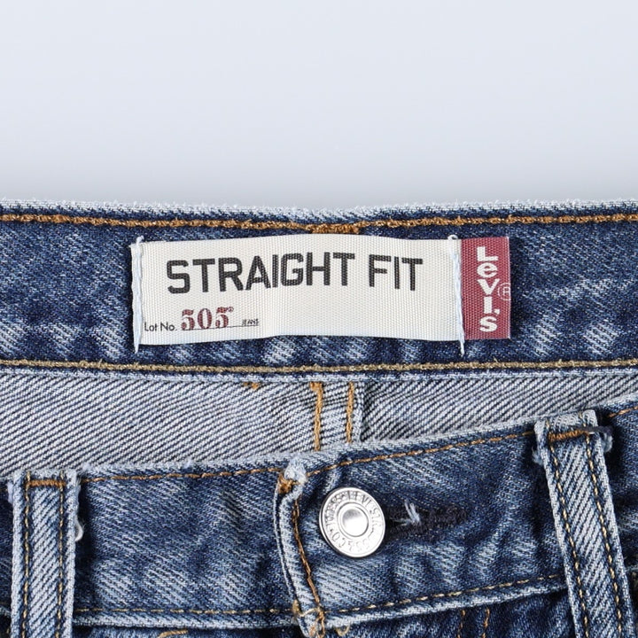 Levi's 505 STRAIGHT FIT tapered denim pants for men, size w36 cotton blue type Vintage Second Hand