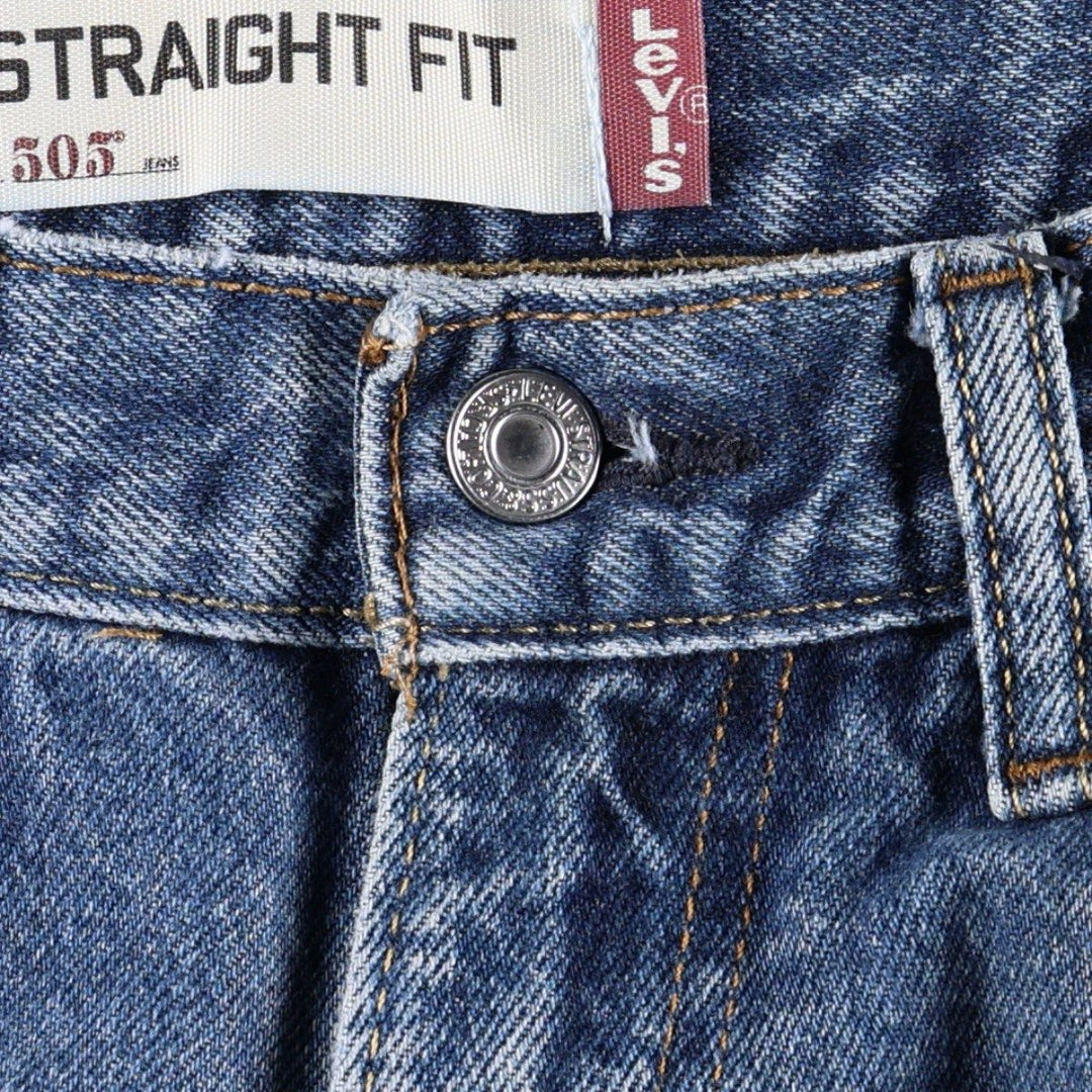 Levi's 505 STRAIGHT FIT tapered denim pants for men, size w36 cotton blue type Vintage Second Hand