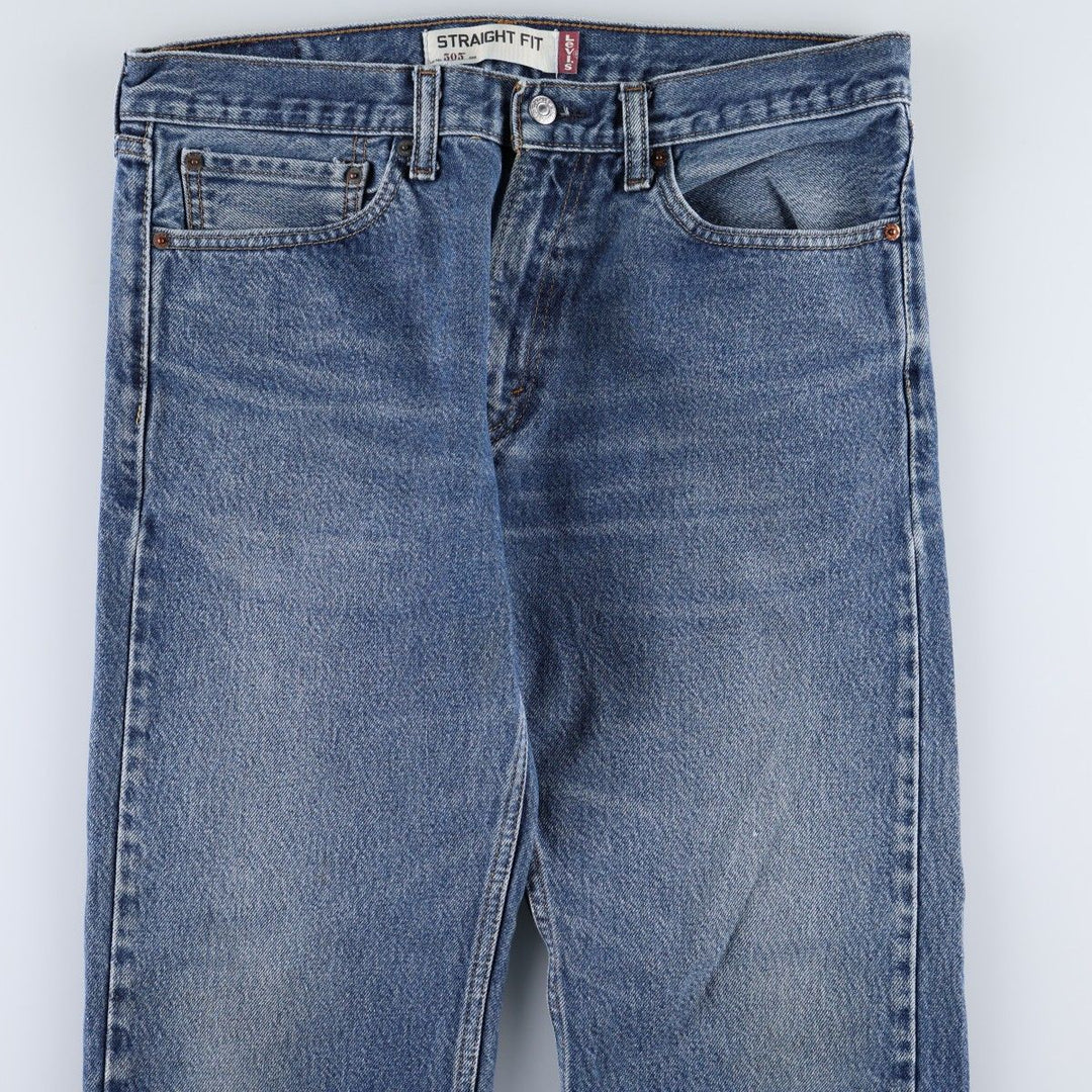 Levi's 505 STRAIGHT FIT tapered denim pants for men, size w36 cotton blue type Vintage Second Hand