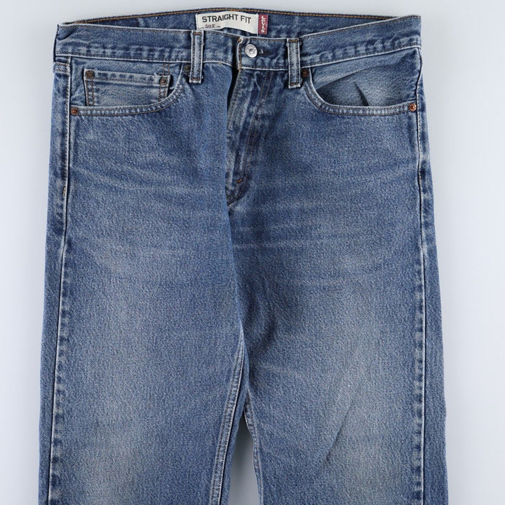 Levi's 505 STRAIGHT FIT tapered denim pants for men, size w36 cotton blue type Vintage Second Hand