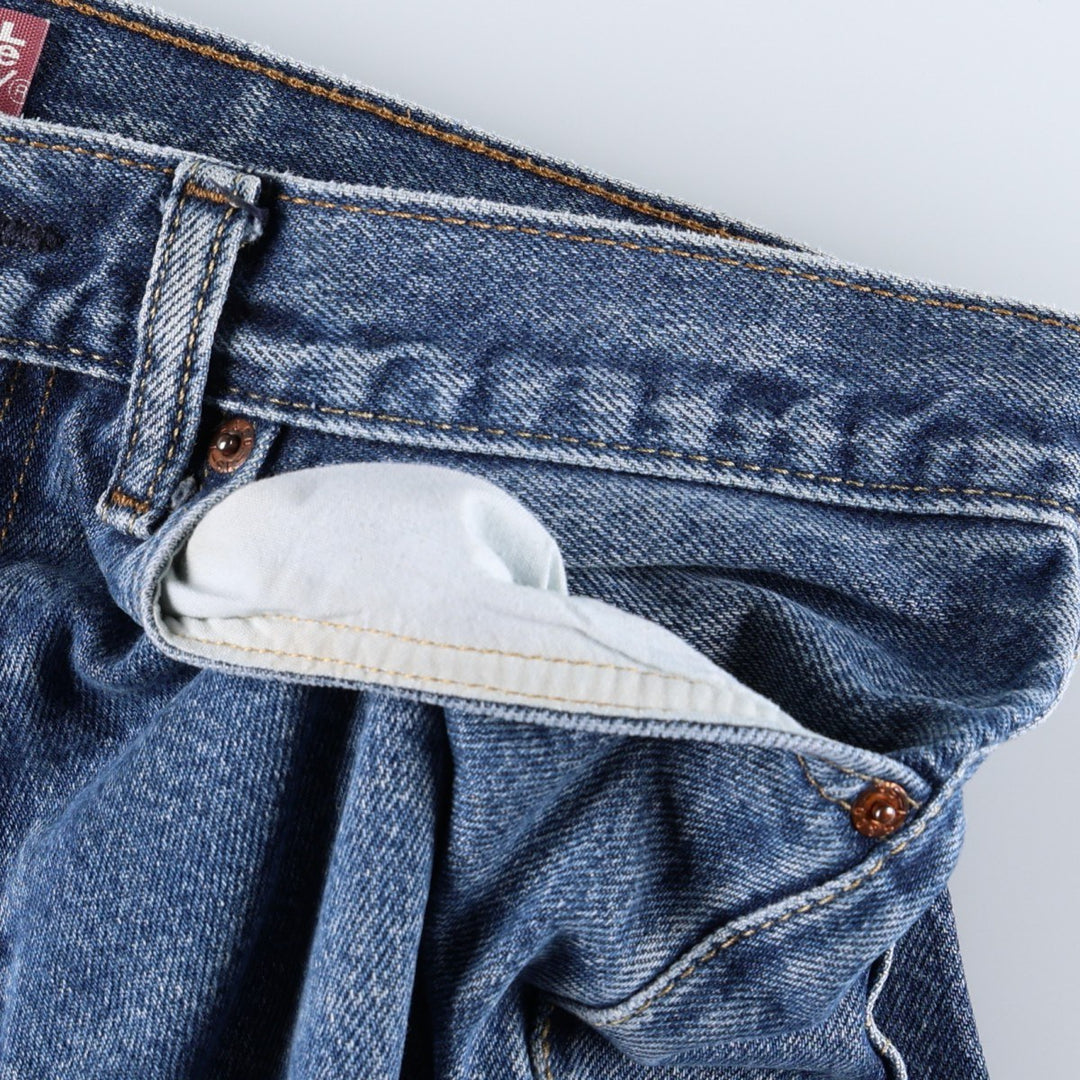 Levi's 505 STRAIGHT FIT tapered denim pants for men, size w36 cotton blue type Vintage Second Hand