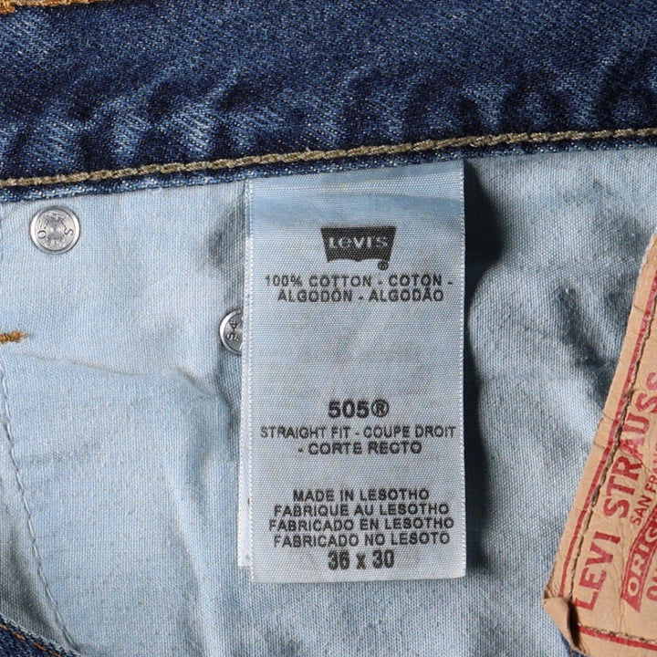 Levi's 505 STRAIGHT FIT tapered denim pants for men, size w37 cotton blue type Vintage Second Hand