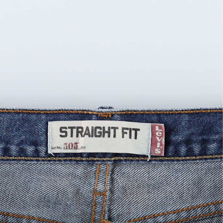 Levi's 505 STRAIGHT FIT tapered denim pants for men, size w37 cotton blue type Vintage Second Hand