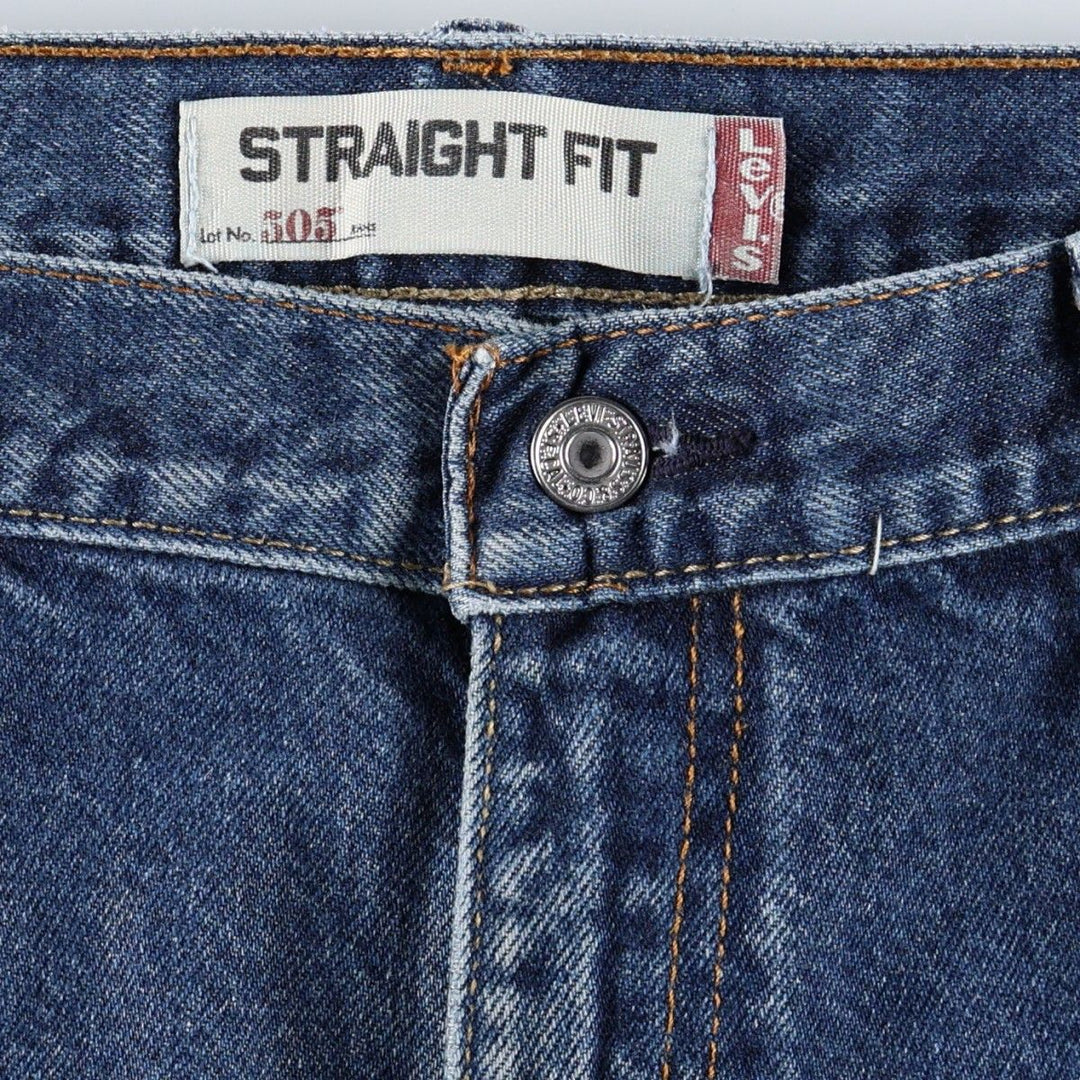 Levi's 505 STRAIGHT FIT tapered denim pants for men, size w37 cotton blue type Vintage Second Hand