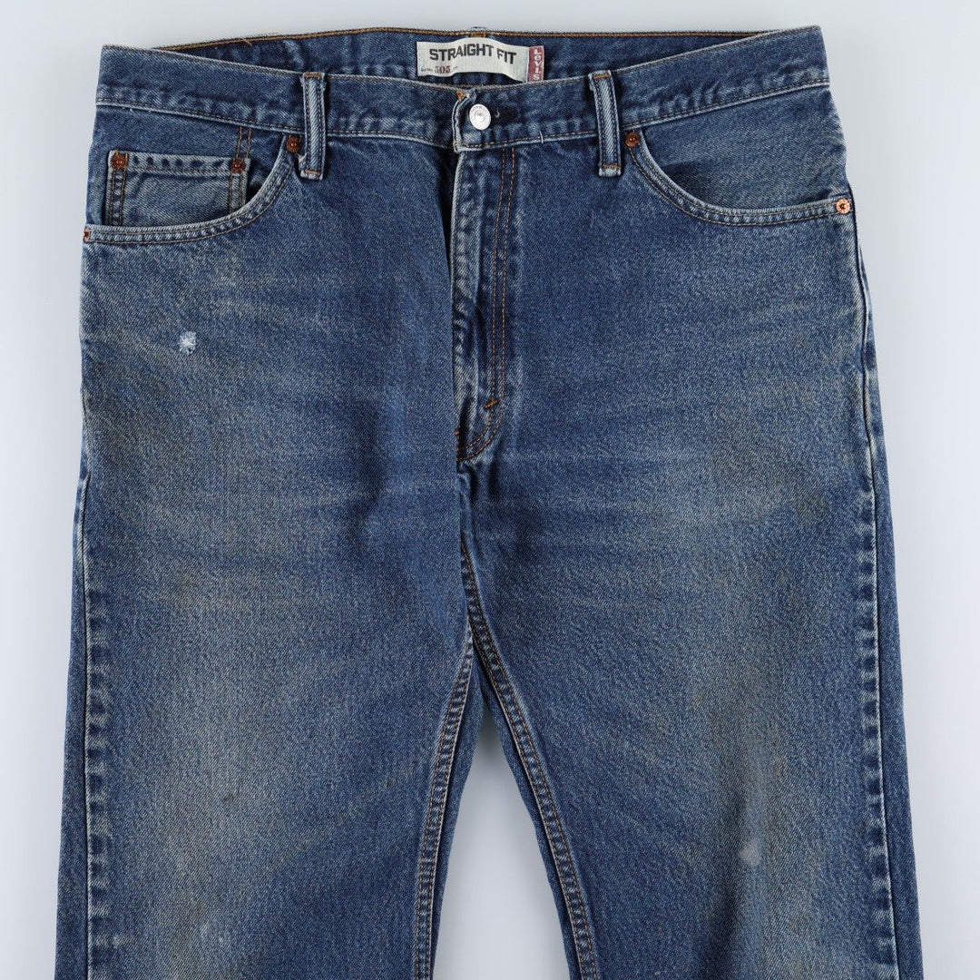 Levi's 505 STRAIGHT FIT tapered denim pants for men, size w37 cotton blue type Vintage Second Hand