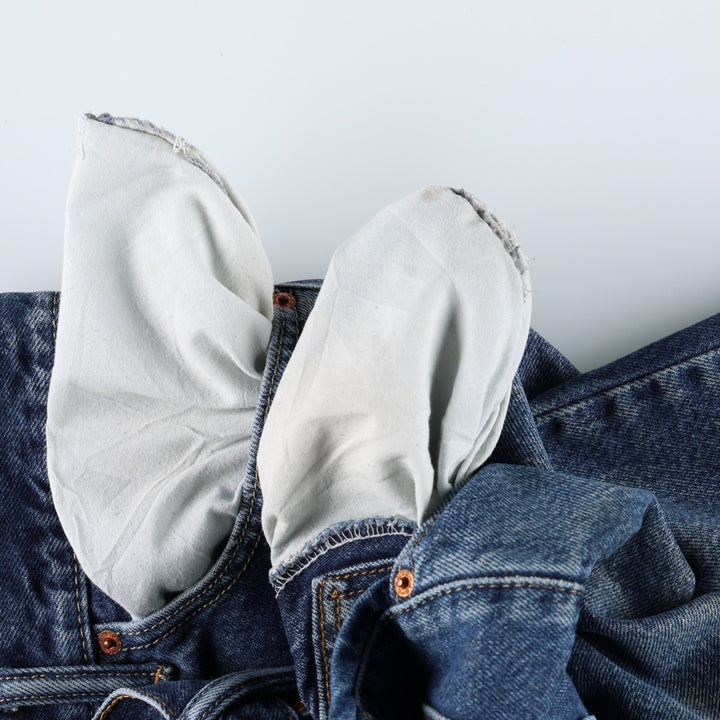 Levi's 505 STRAIGHT FIT tapered denim pants for men, size w37 cotton blue type Vintage Second Hand