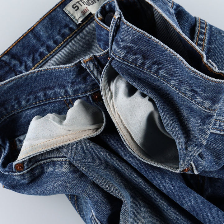 Levi's 505 STRAIGHT FIT tapered denim pants for men, size w37 cotton blue type Vintage Second Hand