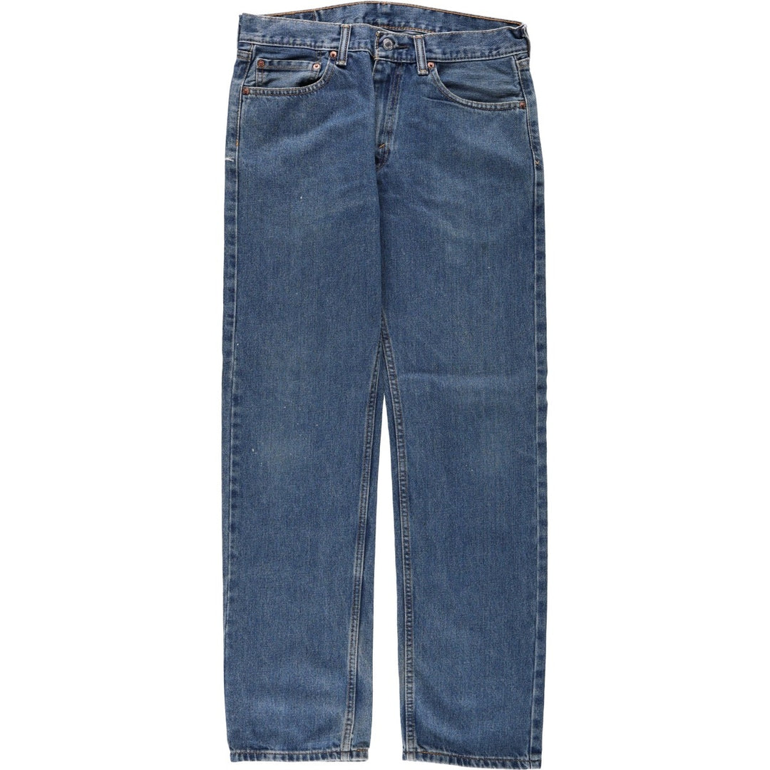 Levi's 505 tapered denim pants for men, size W33 cotton blue type Vintage Second Hand