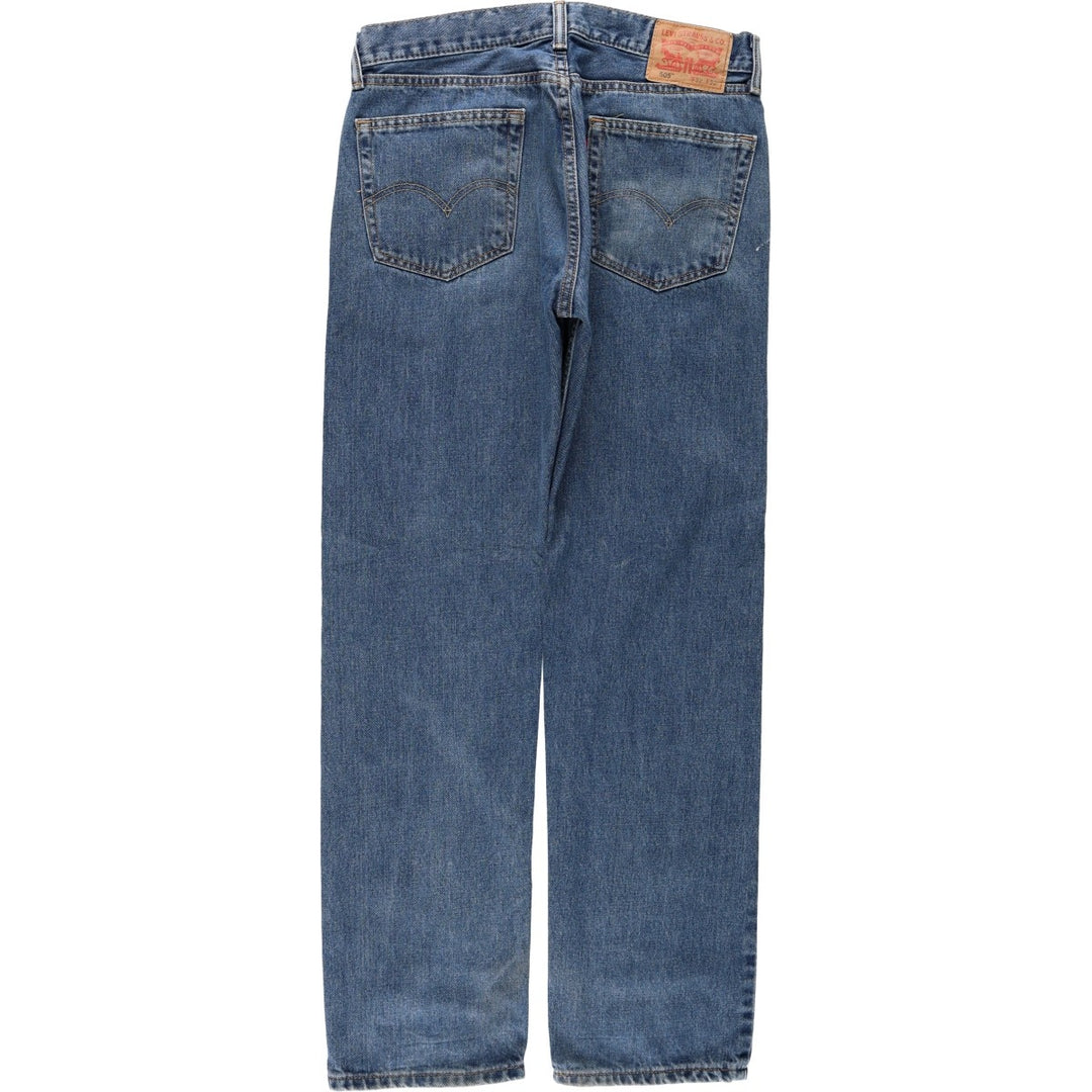 Levi's 505 tapered denim pants for men, size W33 cotton blue type Vintage Second Hand