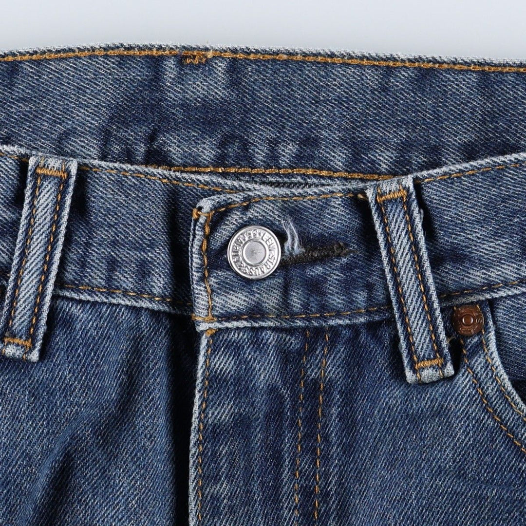 Levi's 505 tapered denim pants for men, size W33 cotton blue type Vintage Second Hand