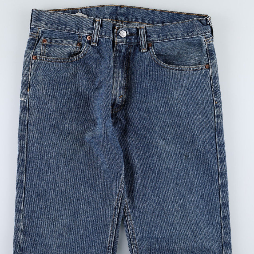 Levi's 505 tapered denim pants for men, size W33 cotton blue type Vintage Second Hand