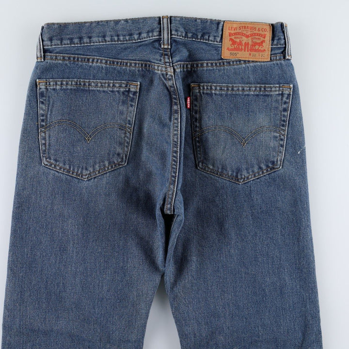Levi's 505 tapered denim pants for men, size W33 cotton blue type Vintage Second Hand