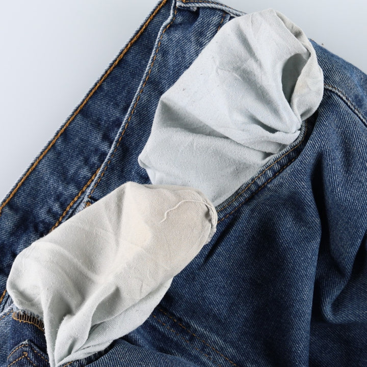 Levi's 505 tapered denim pants for men, size W33 cotton blue type Vintage Second Hand