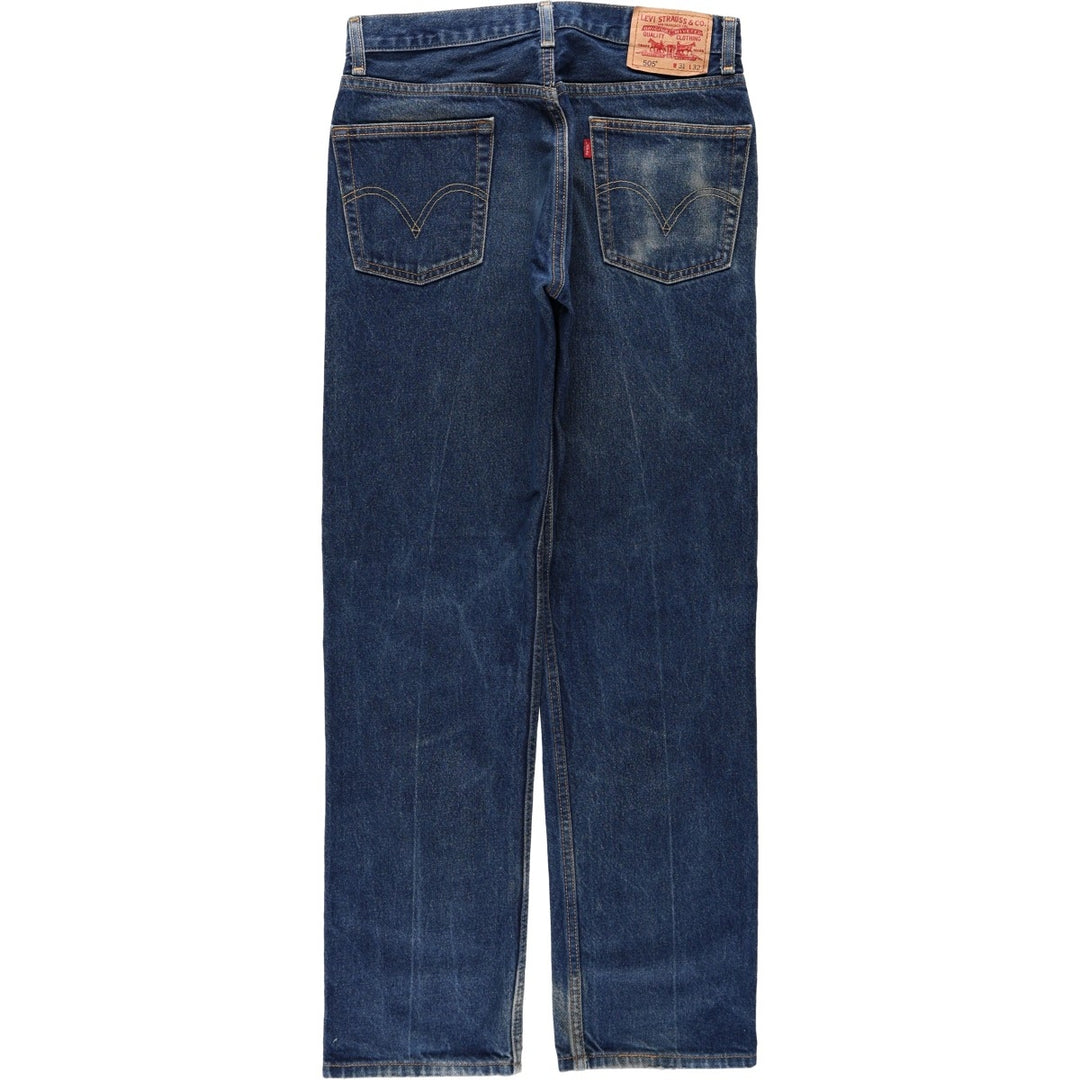 Levi's 505 REGULAR FIT tapered denim pants for men, size w31 cotton blue type Vintage Second Hand