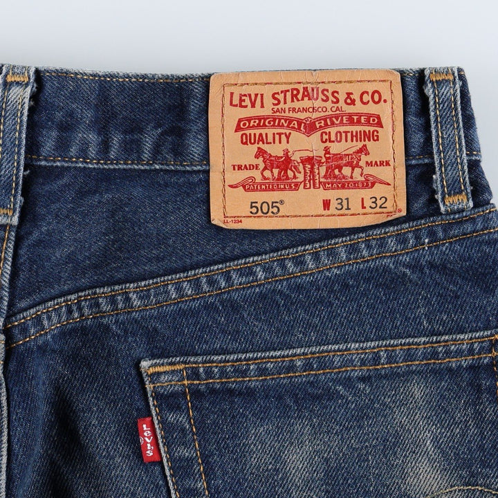Levi's 505 REGULAR FIT tapered denim pants for men, size w31 cotton blue type Vintage Second Hand