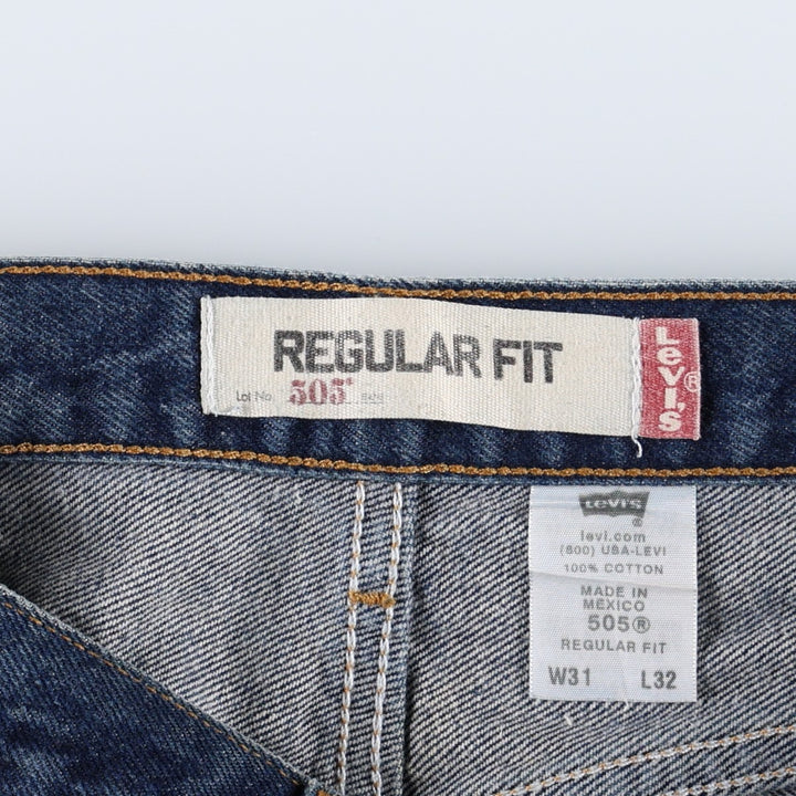 Levi's 505 REGULAR FIT tapered denim pants for men, size w31 cotton blue type Vintage Second Hand